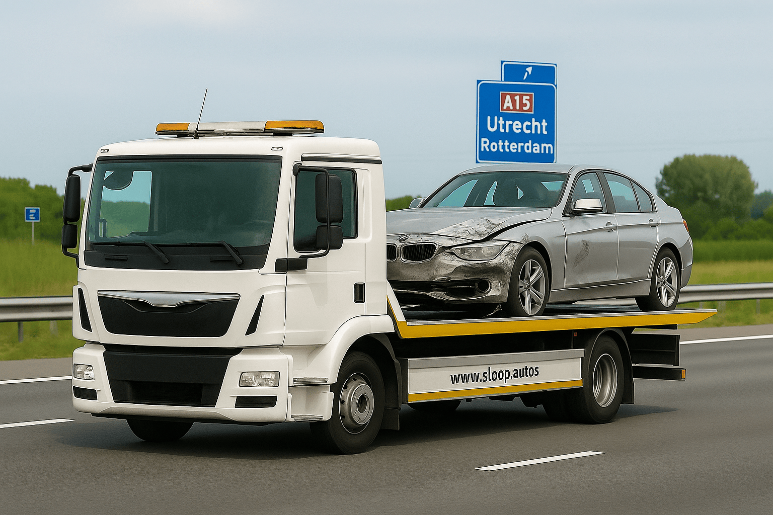 Professionele sleepwagen voor bedrijfsauto ophaalservice